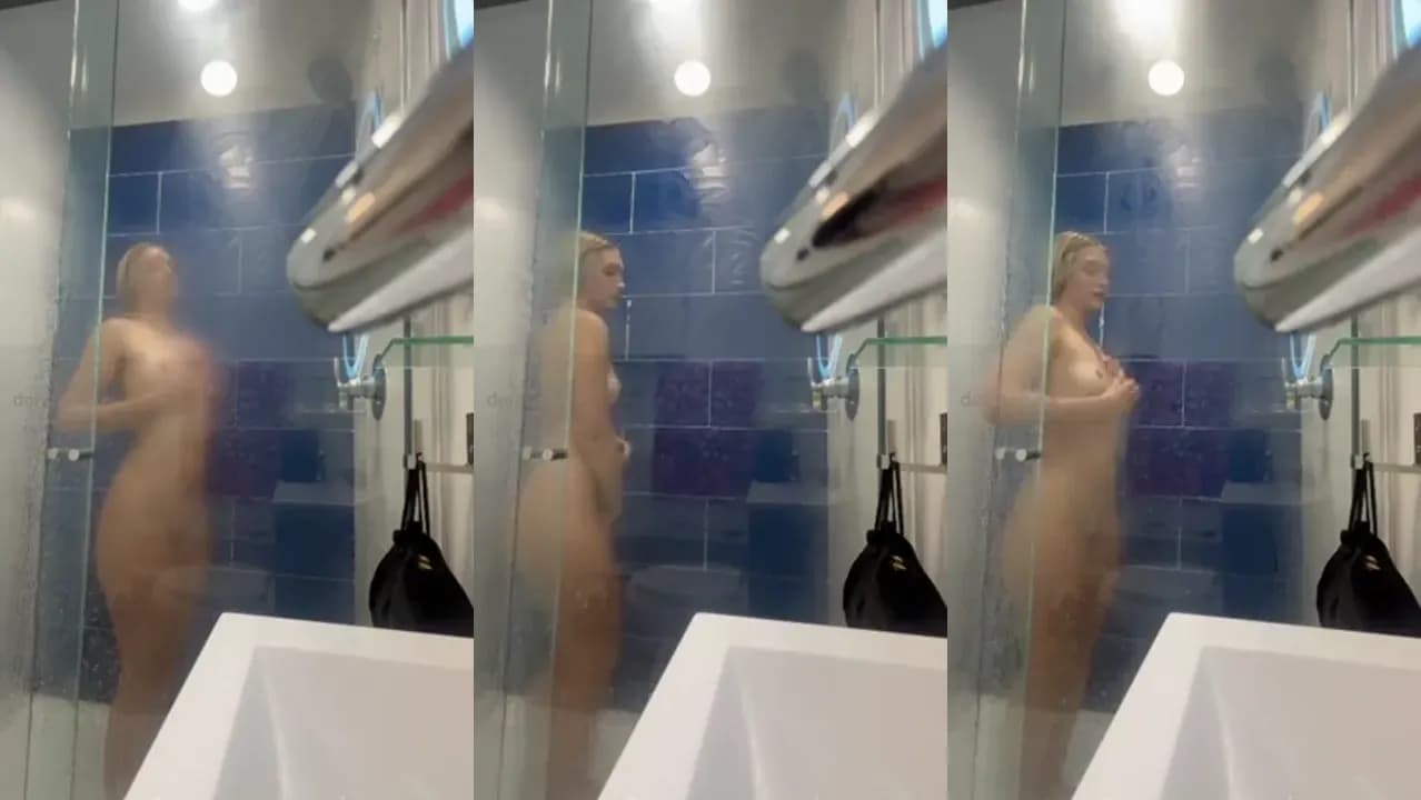 Leah Sylvander Shows Ass While Showering