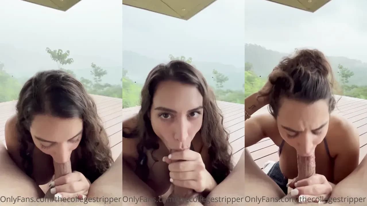 Mia Monroe Blows Her Man' Cock In Vacation