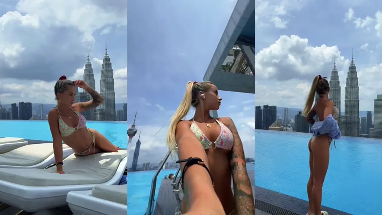 Giudittaa Strikes Sultry Poses In A Bikini