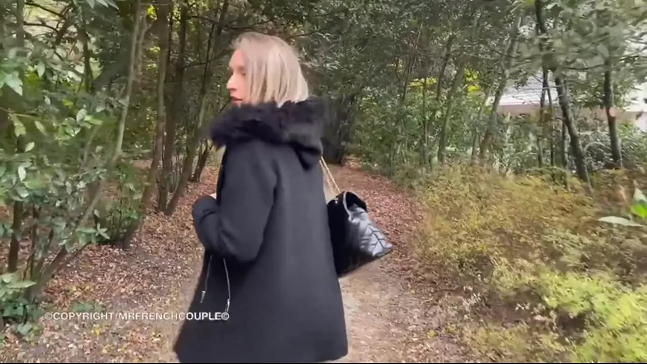Marine Rossi Masturbating Outdoors