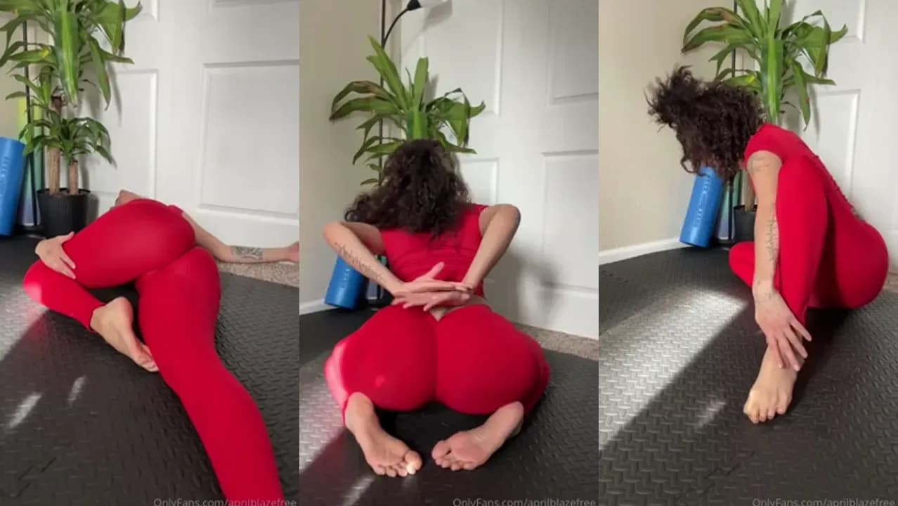 Aprilblazefree Does Yoga In Tight Pants
