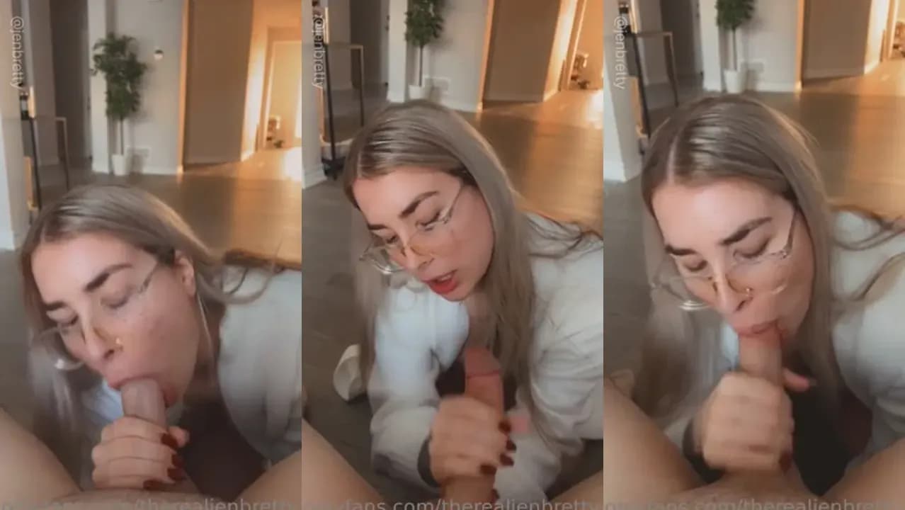 Jen Brett’s Intense Blowjob Session