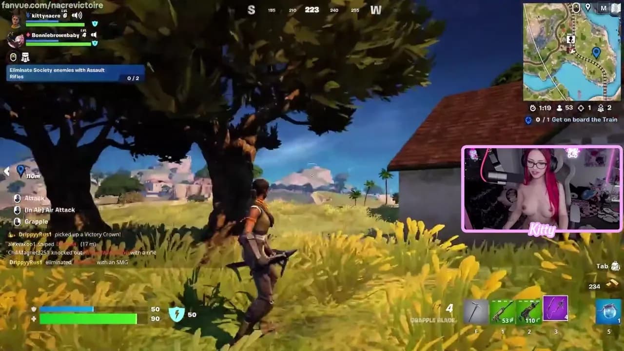 Nacre Victoire - Live Fortnite 1 kill = 1 vêtement en moins