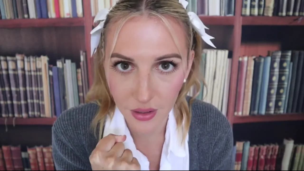 Tatum Christine Talks Dirty In The Library