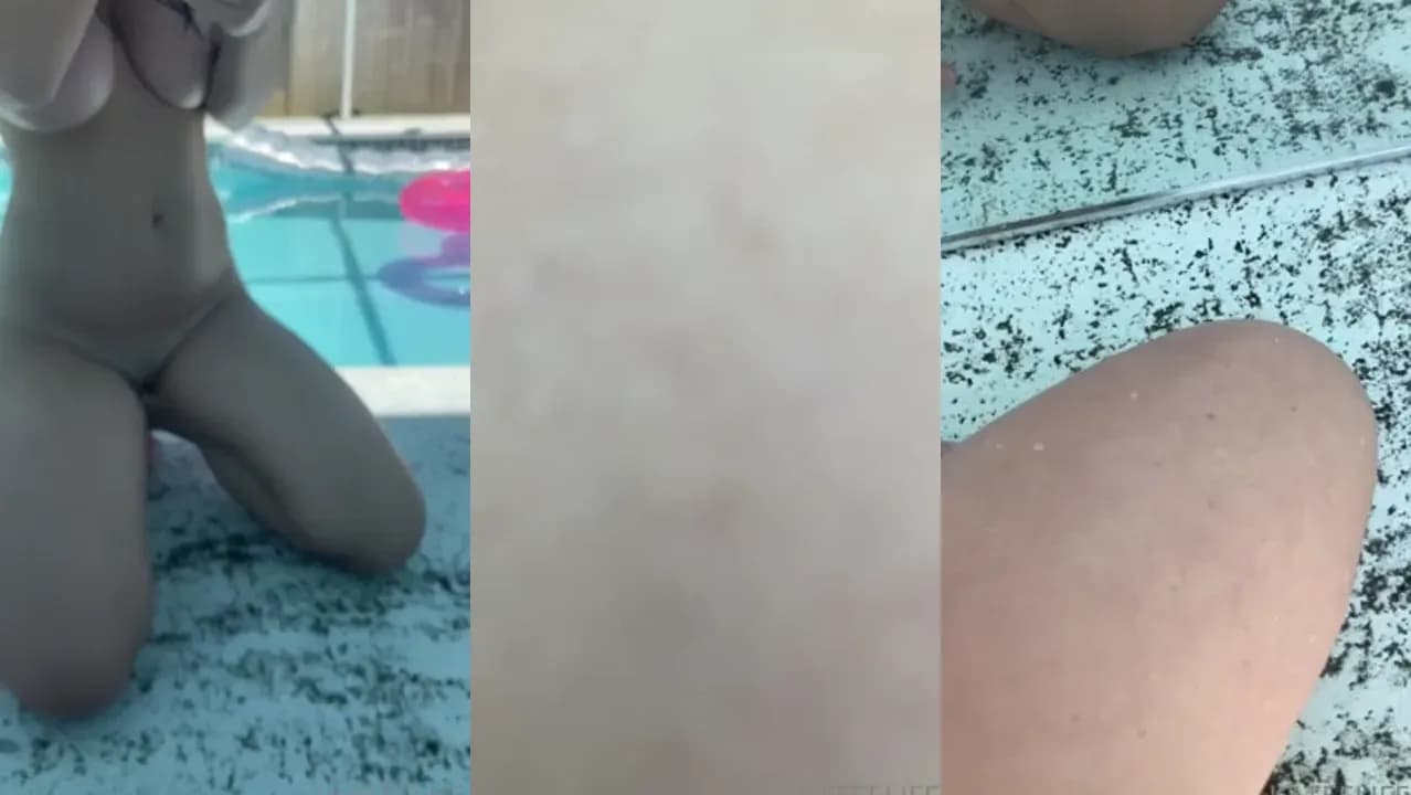 Nude Kateelife Films Herself By The Pool