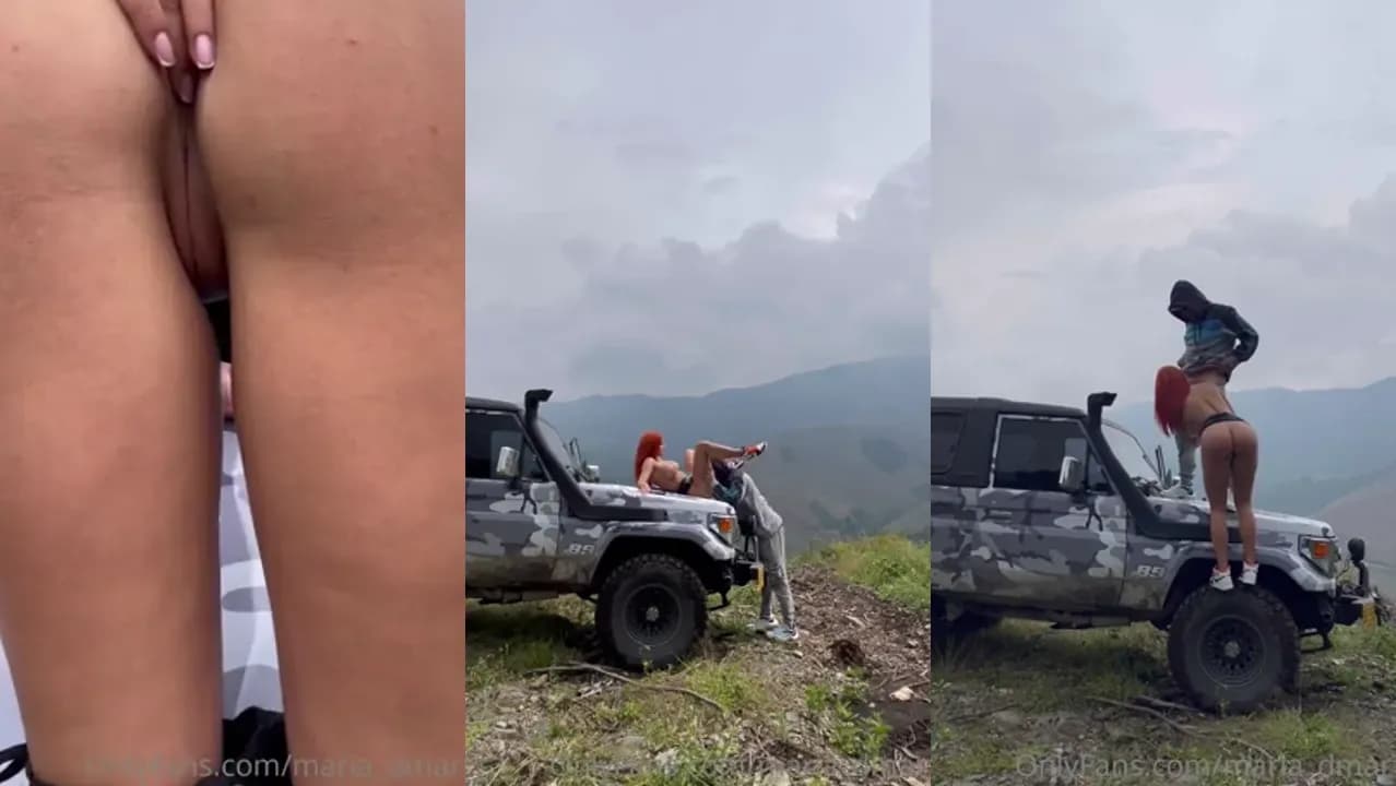 Maria Dmar Gets Creampied On An SUV Hood