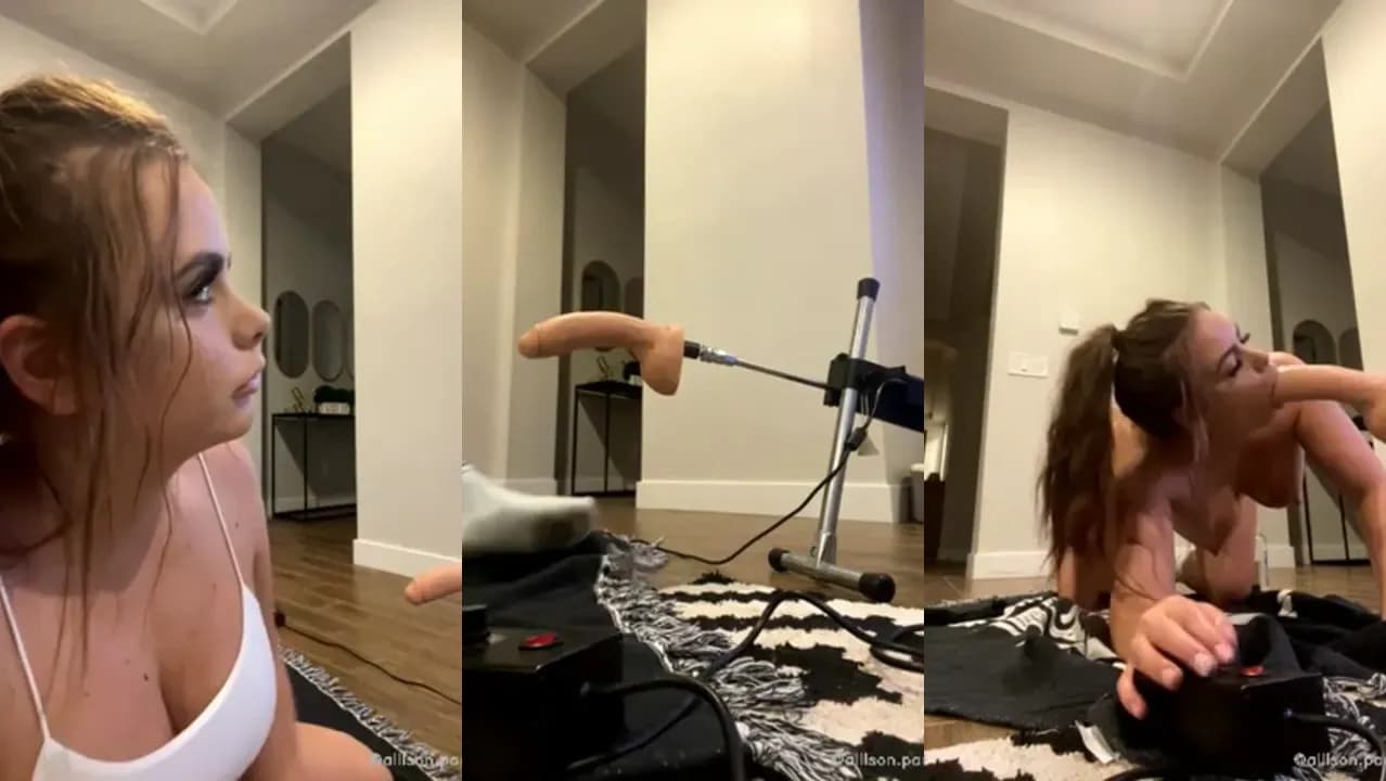 Allison Parker Takes A Dildo Machine
