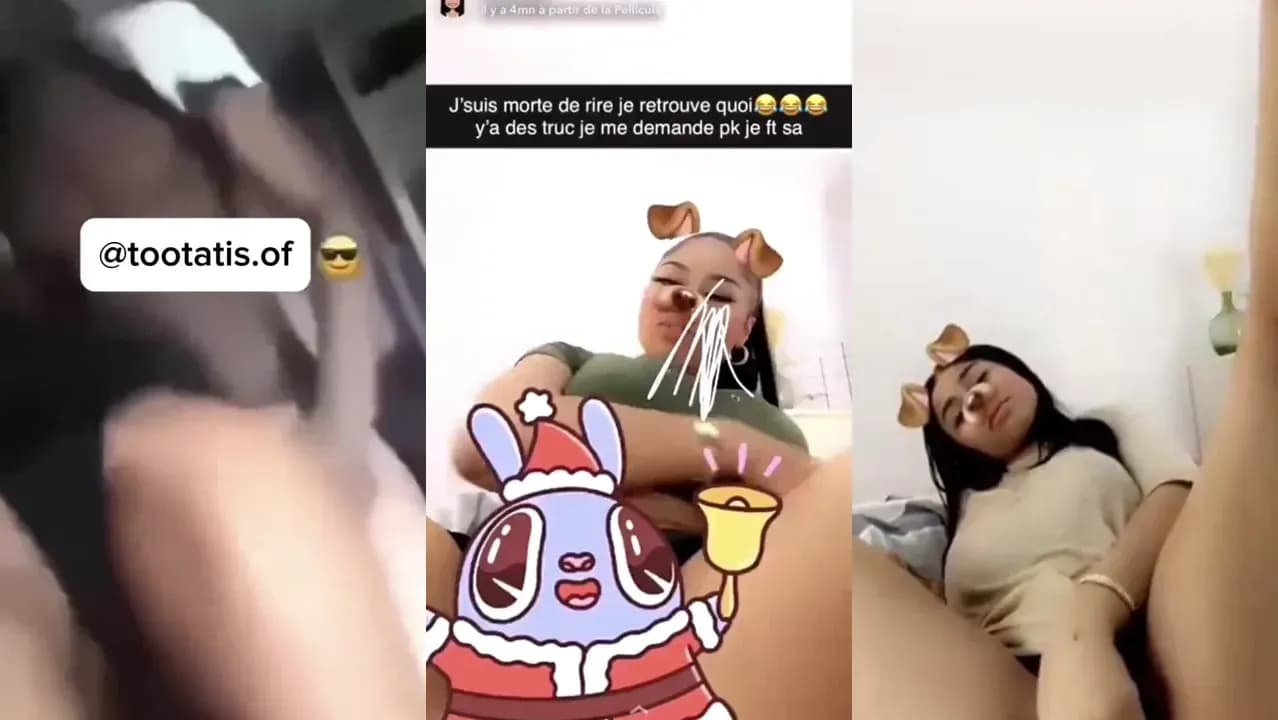 Tootatis Nude la Plus Sexy des Métisses Françaises Caresse sa Chatte en Mode Filtre Chien Snap Vidéo Leaks